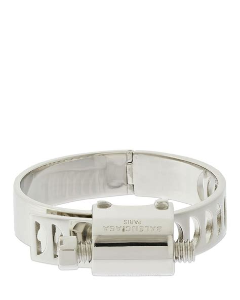 Balenciaga Silver Tool Bracelet Release 